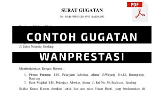 Contoh Gugatan Wanprestasi