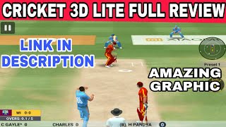 CRICKET 3D LITE GAME FULL REVIEW🔥DOWNLOAD NOW-LINK IN DESCRIPTION🔥AMAZING GRAPHICS GAME 🔥 screenshot 1