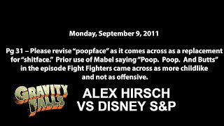 REAL Emails Alex Hirsch got sent from Disney S\&P about Gravity Falls and his REAL Replies!