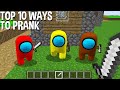 TOP 10 WAYS to PRANK IMPOSTOR from AMONG US in Minecraft ! BEST TRAPS !