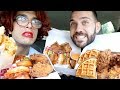 FRIED CHICKEN AND WAFFLES MUKBANG WITH MY FORMER TEACHER!!