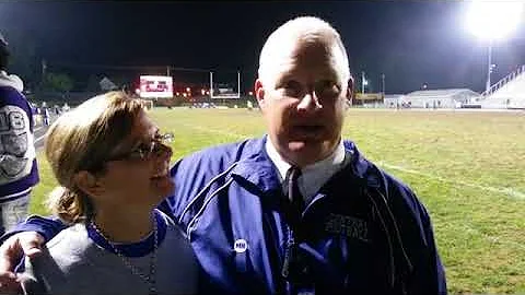 Pickerington Central football coach Jay Sharrett talks about his team coming from behind to de...