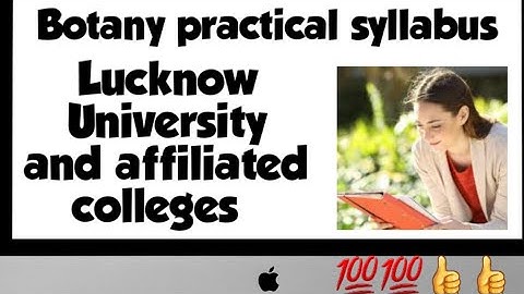 #POLYMATHY Botany practical syllabus for lucknow University and affiliated colleges students