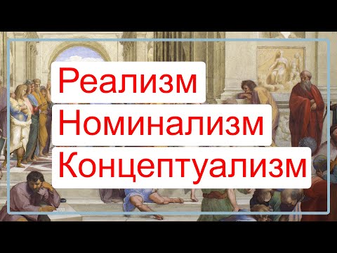 Реализм, номинализм, концептуализм. Просто и доступно.