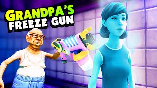 Grandpa's ICE ELEMENT Gun Turns HUMANS To Blocks of ICE - Just Die Already