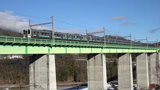 〔4K UHD|cc〕JR東日本・中央本線：鳥沢～猿橋駅間、211系/長野色『鳥沢鉄橋』通過シーン。