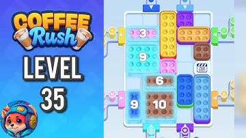 Coffee Rush: Block Jam - Level 35 – Puzzle Game Walkthrough & Solutions | Mobile Gameplay