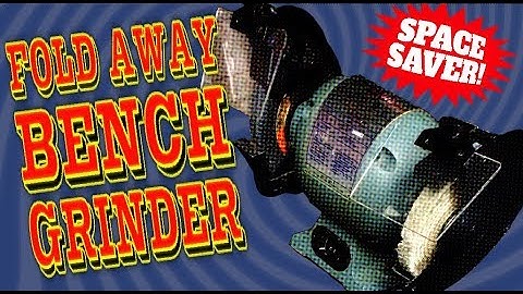 Ingenious! FOLD-A-WAY bench grinder stand.