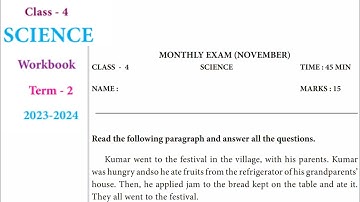 4th standard science monthly test questions and answers November Ennum Ezhuthum term 2