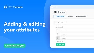 Adding & Editing Your Attributes – 1000minds Conjoint Analysis