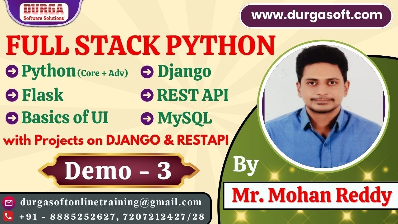 FULL STACK PYTHON tutorials || Demo - 3 || by Mr. Mohan Reddy On 08-10 ...