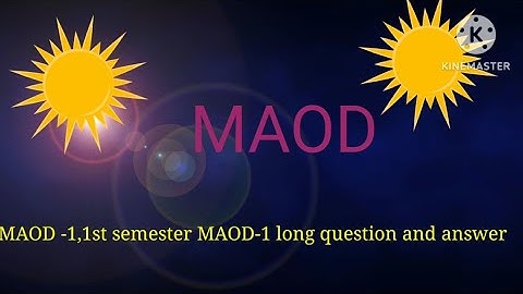 1st semester MAOD-1 long question and answer,osou