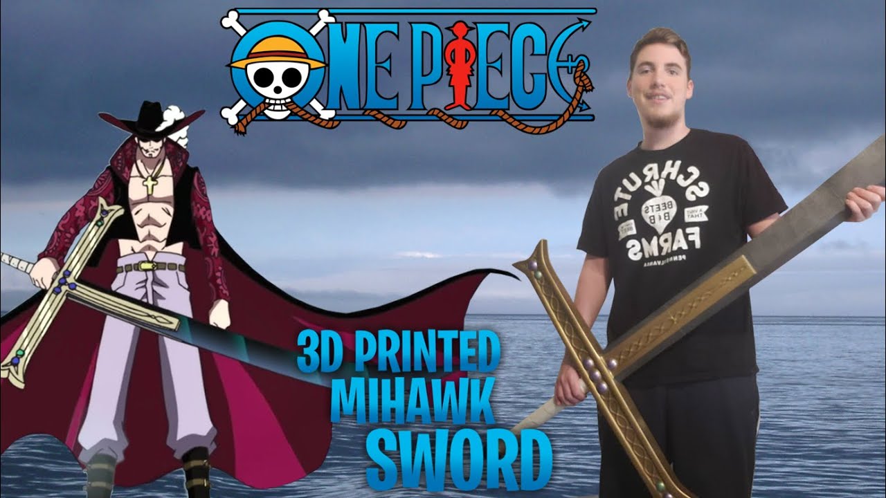 Modelado 3D Espada en Solidworks Mihawk - One piece 