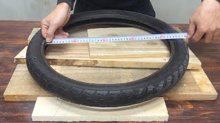 A Perfect Project To Recycle Old Motorbike Tire // Making A Desk Clock Is Very Simple And Low Cost​