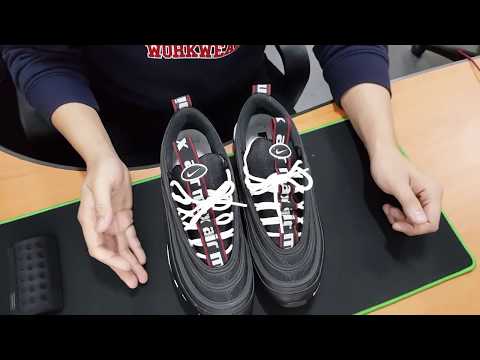 나이키 에어맥스 97 플리미엄 풀탭 검흰! (nike air max 97 premium-black white) 한정판 실착리뷰!