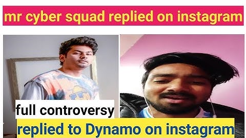 mr cyber squad replied to Dynamo on instagram🤬 ll mr cyber squad reply to Dynamo Gaming ll new reply