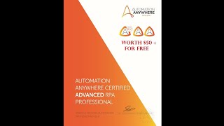 Automation Anywhere Certified Advanced RPA Professional Prep+Exam (version 11)-Worth $50 | Mr hackyy