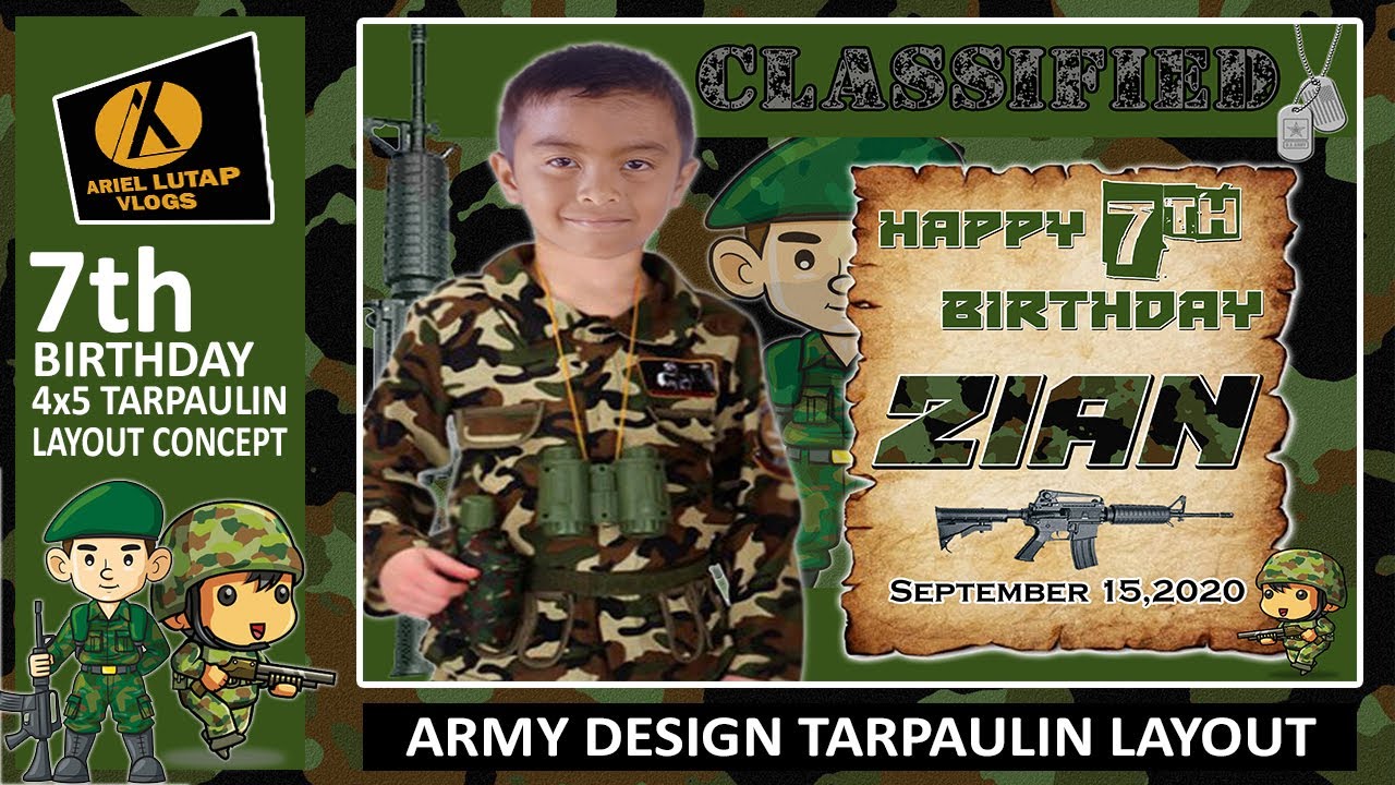 HOW TO MAKE ARMY DESIGN TARPAULIN USING PHOTOSHOP BY ARIEL LUTAP YouTube