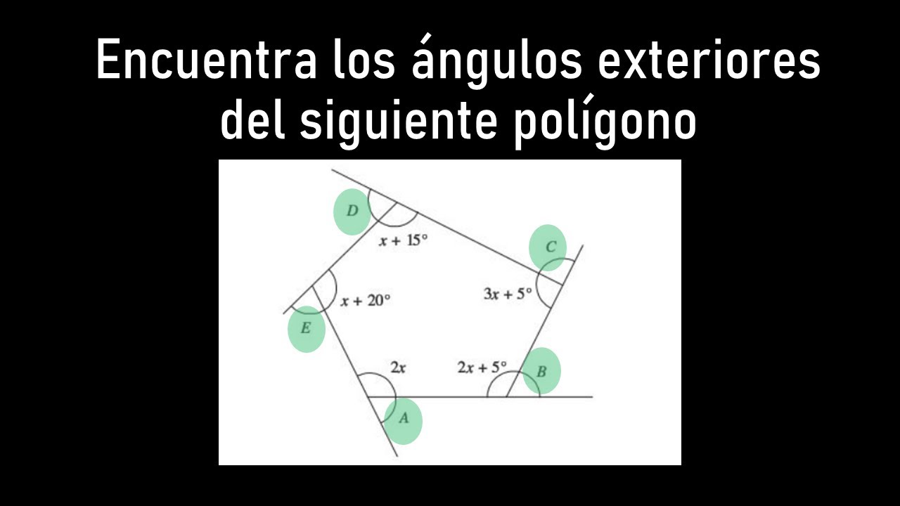 Como encontrar lo ángulos externos de un polígono - YouTube