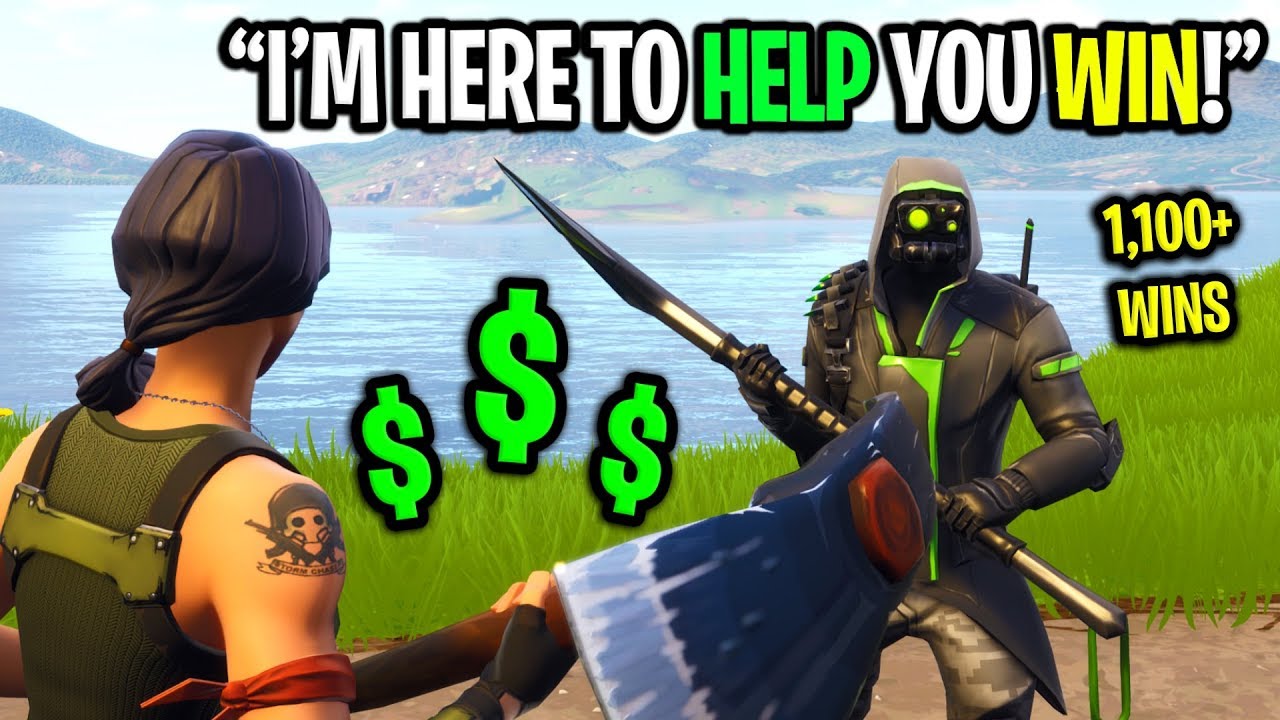 i hired a fortnite coach online to help me win pretending to be a noob - fortnite free coaching