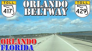 FL 417 & FL 429 - The Orlando Beltway FULL Loop ALL Exits - Florida - 4K Highway Drive