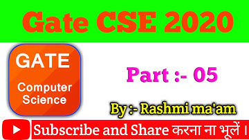 Gate 2020 CSE Paper Solution | GATE 2020 CSE Lectures | GATE 2020 CSE Solution | GATE 2020 | Part 5