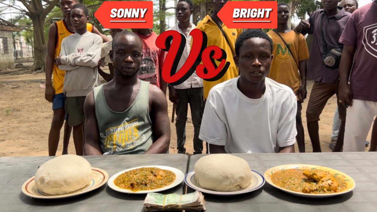 EATING COMPETITION FIRST PERSON TO FINISH FUFU AND OKRA SOUP WIN 100,000