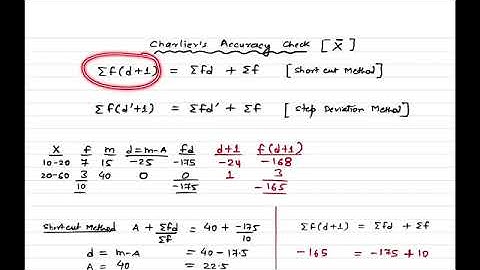 Charlier’s Accuracy Check - Arithmetic Mean - Average