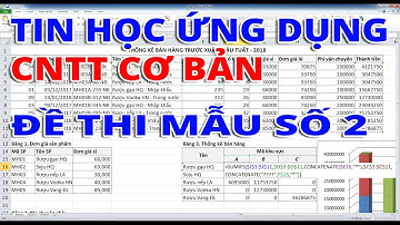 Đề ôn thi chứng chỉ tin học ứng dụng Công nghệ thông tin cơ bản - Đề thi mẫu số 2