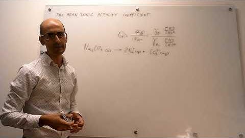 The mean ionic activity coefficient