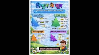 त्रिभुज के सूत्र #mathematics #traingles #viral #trending #trick #shorts #formula