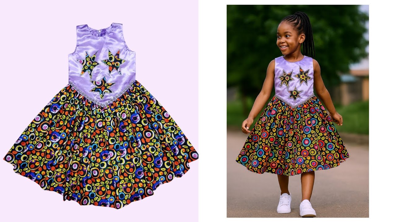 Cut and sew with me this stylish Basque waistline gown for kids