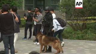 Parcel explodes in Seoul university