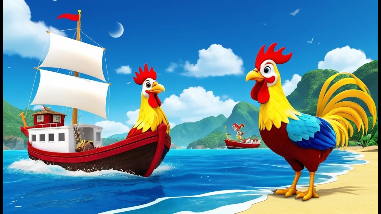 Капитан петух управляет кораблем, приводи
