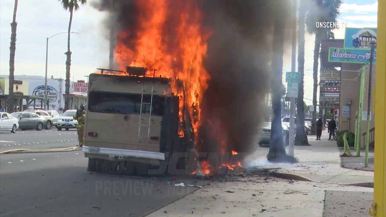 video phone beyonce mp3 Firefighters Battle Stubborn RV Fire