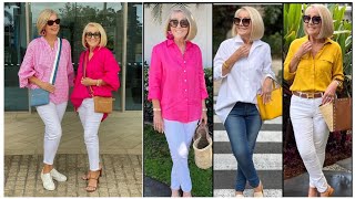 Natural Older Women OVER 50 60 70 | Summer Fashion 2025 For Women #womenoutfitsideas