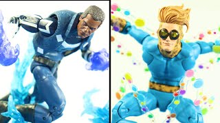 BLUE MARVEL & SPEEDBALL MARVEL LEGENDS AVENGERS WAVE (CONTROLLER BAF SERIES) SPEED RUN REVIEW