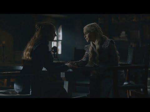 sansa-stark-and-daenerys-talking-about-bending-the-knee-(game-of-thrones-season-8-episode-2)