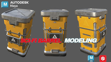 Maya Sci-fi Hard Surface Modeling Tutorial: Futuristic Barrel modeling in Maya