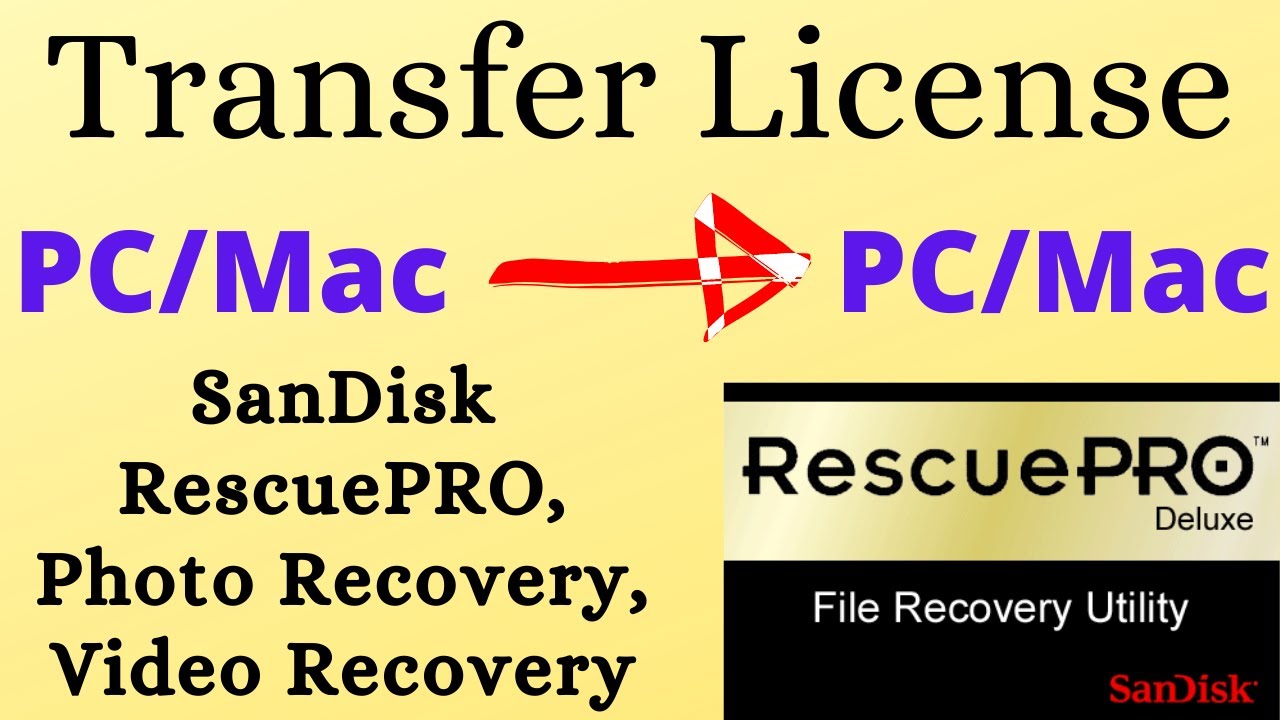 Moving your RescuePRO License | Transfer SanDisk Rescue Pro License to  Another PC | Export License - YouTube