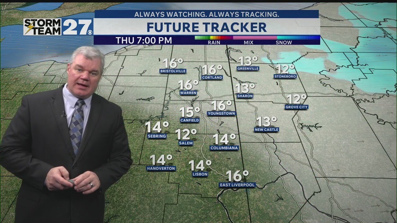 Snow showers taper off tonight - More on the way - YouTube