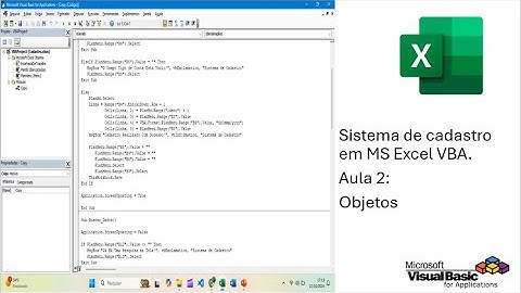 Sistema de Cadastro Com MS Excel VBA - Aula 02