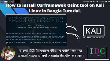 How to install Osrframework Osint tool on Kali Linux in Bangla Tutorial.