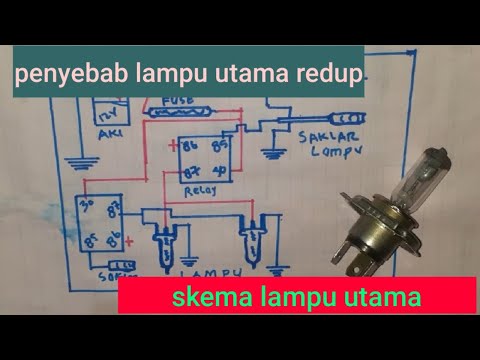 Beberapa penyebab lampu utama mobil redup tidak menyala (skema lampu mobil)