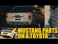 MUSTANG PARTS ON AN OLD TOYOTA