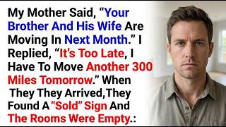 My Mother Said, Your Brother And His Wife Are Moving In Next Month. I Replied, It's Too Late, I'm