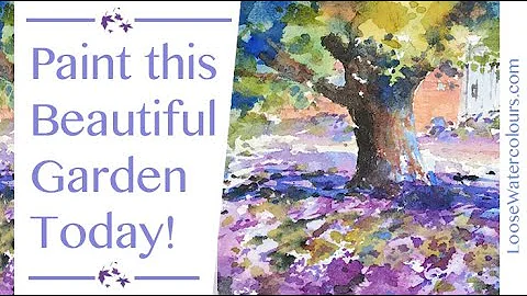 Paint a Beautiful watercolour 'Lavender Garden' Today!