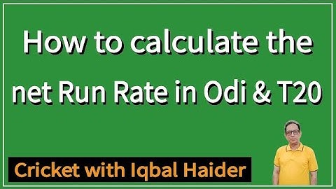 How to calculate net run rate in ODI(one day match) and T 20 in Hindi/Urdu