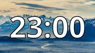 23 Minute Timer | Snowy Mountains | NO Music