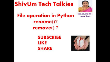 #Help of os module rename() and remove() method by using python